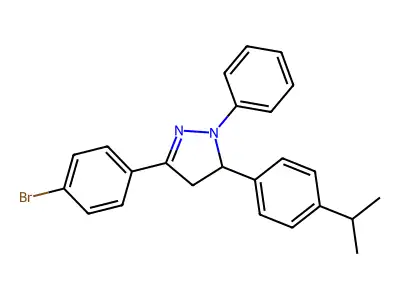 5-(4-Bromophenyl)-2-phenyl-3-(4-propan-2-ylphenyl)-3,4-dihydropyrazole structure