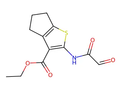 ethyl 2-(oxaldehydoylamino)-5,6-dihydro-4H-cyclopenta[b]thiophene-3-carboxylate structure