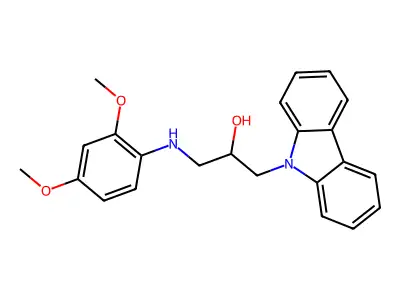 1-Carbazol-9-yl-3-(2,4-dimethoxy-phenylamino)-propan-2-ol structure