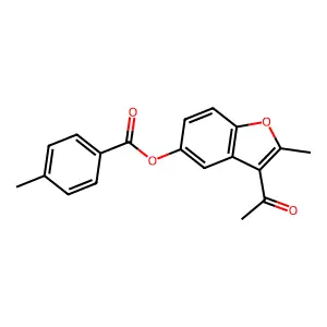 (3-Acetyl-2-methyl-1-benzofuran-5-yl) 4-methylbenzoate structure
