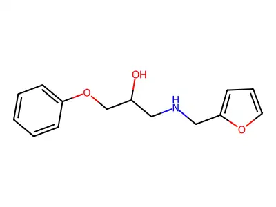 1-(Furan-2-ylmethylamino)-3-phenoxypropan-2-ol structure