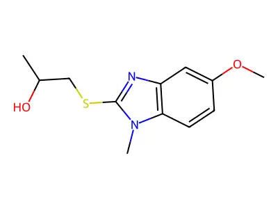 1-(5-Methoxy-1-methylbenzimidazol-2-yl)sulfanylpropan-2-ol structure