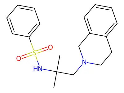 N-(2-(3,4-Dihydro-2(1H)-isoquinolinyl)-1,1-dimethylethyl)benzenesulfonamide structure