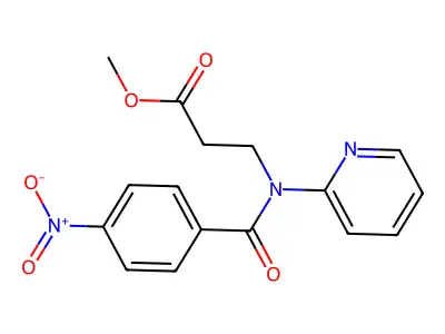 Methyl 3-[(4-nitrobenzoyl)(2-pyridinyl)amino]propanoate structure