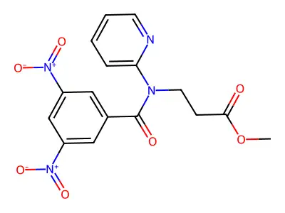 Methyl 3-[(3,5-dinitrobenzoyl)(2-pyridinyl)amino]propanoate structure