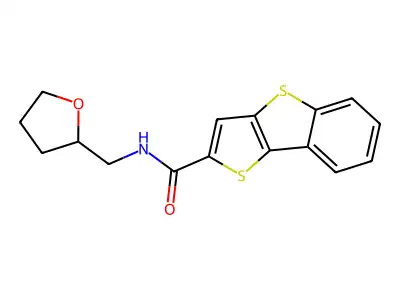 N-(oxolan-2-ylmethyl)thieno[3,2-b][1]benzothiole-2-carboxamide structure