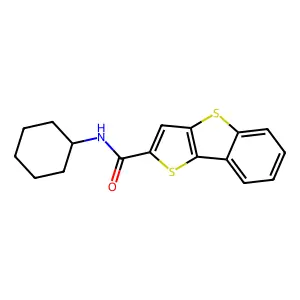 N-cyclohexylthieno[3,2-b][1]benzothiole-2-carboxamide structure