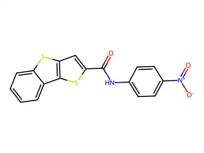 N-(4-nitrophenyl)thieno[3,2-b][1]benzothiole-2-carboxamide structure