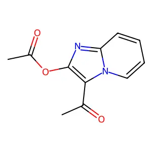 Acetic acid 3-acetyl-imidazo[1,2-a]pyridin-2-yl ester structure
