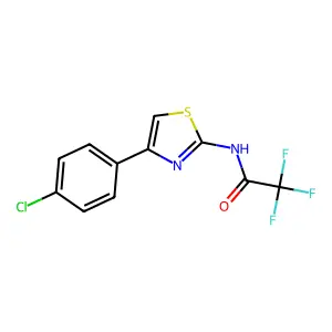 N-[4-(4-chlorophenyl)-1,3-thiazol-2-yl]-2,2,2-trifluoroacetamide structure