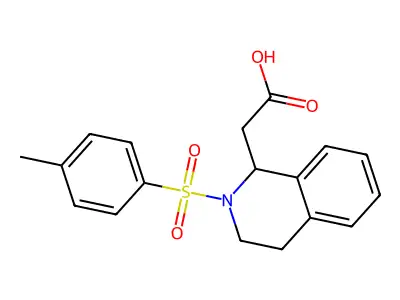 2-[2-(4-Methylbenzenesulfonyl)-1,2,3,4-tetrahydroisoquinolin-1-yl]acetic acid structure