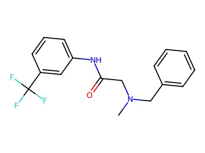 2-[benzyl(methyl)amino]-N-[3-(trifluoromethyl)phenyl]acetamide structure