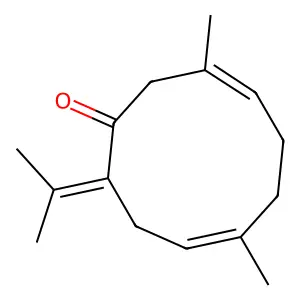 (3Z,7Z)-3,7-dimethyl-10-propan-2-ylidenecyclodeca-3,7-dien-1-one structure