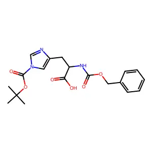 N-[(Benzyloxy)carbonyl]-1-(tert-butoxycarbonyl)histidine structure