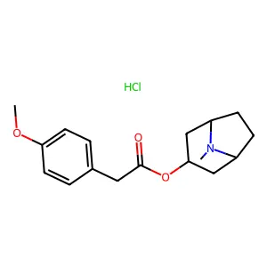 3-psi-Tropine p-methoxyphenylacetate hydrochloride structure