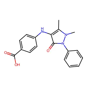 Benzoic acid, ((2,3-dihydro-1,5-dimethyl-3-oxo-2-phenyl-1H-pyrazol-4-yl)amino)- structure