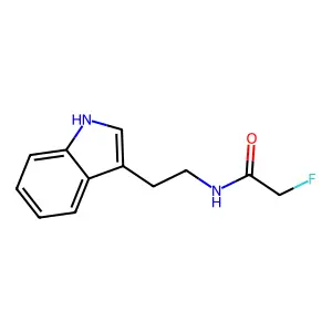 2-fluoro-N-[2-(1H-indol-3-yl)ethyl]acetamide structure