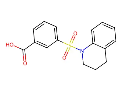 3-(1,2,3,4-Tetrahydroquinoline-1-sulfonyl)benzoic acid structure