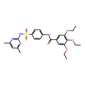 N-{4-[(4,6-dimethylpyrimidin-2-yl)sulfamoyl]phenyl}-3,4,5-triethoxybenzamide structure