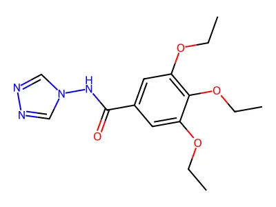 3,4,5-triethoxy-N-(1,2,4-triazol-4-yl)benzamide structure