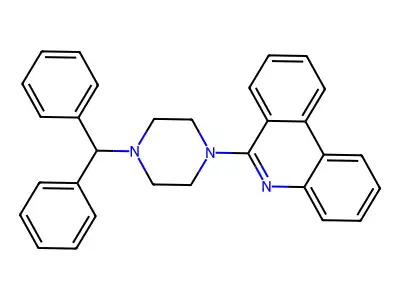 6-(4-Benzhydrylpiperazin-1-yl)phenanthridine structure