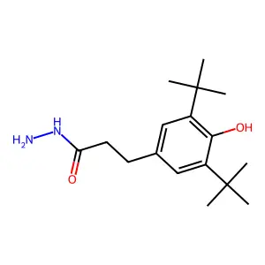3,5-Di-tert-butyl-4-hydroxyhydrocinnamic acid hydrazide structure