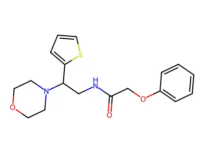 N-[2-(morpholin-4-yl)-2-(thiophen-2-yl)ethyl]-2-phenoxyacetamide structure