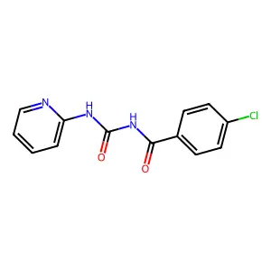 4-chloro-N-(pyridin-2-ylcarbamoyl)benzamide structure
