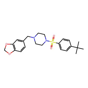 1-(1,3-Benzodioxol-5-ylmethyl)-4-[(4-tert-butylphenyl)sulfonyl]piperazine structure