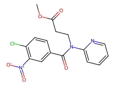 Methyl 3-[{4-chloro-3-nitrobenzoyl}(2-pyridinyl)amino]propanoate structure