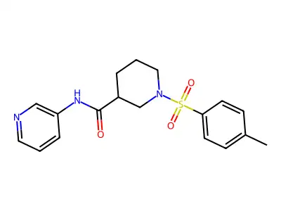 1-[(4-methylphenyl)sulfonyl]-N-3-pyridinyl-3-piperidinecarboxamide structure
