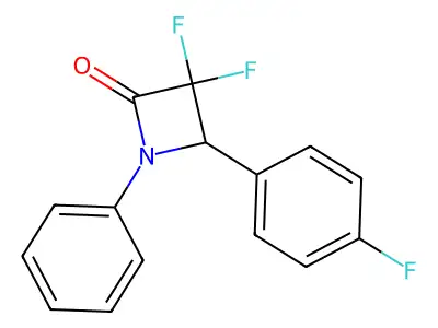 3,3-Difluoro-4-(4-fluorophenyl)-1-phenylazetidin-2-one structure