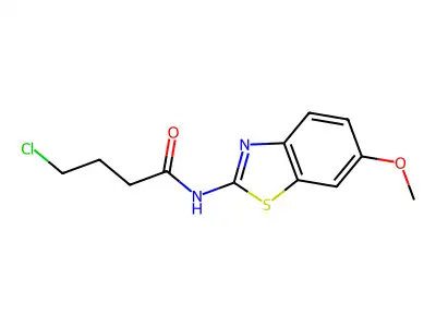 4-chloro-N-(6-methoxy-1,3-benzothiazol-2-yl)butanamide structure