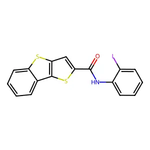 N-(2-iodophenyl)thieno[3,2-b][1]benzothiole-2-carboxamide structure