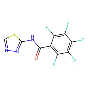2,3,4,5,6-pentafluoro-N-(1,3,4-thiadiazol-2-yl)benzamide structure
