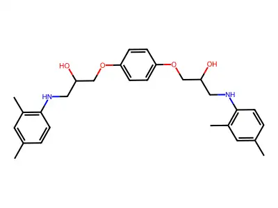 3,3'-(1,4-Phenylenebis(oxy))bis(1-((2,4-dimethylphenyl)amino)propan-2-ol) structure