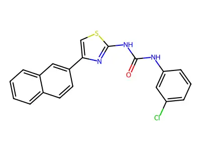 1-(3-Chlorophenyl)-3-(4-(naphthalen-2-yl)thiazol-2-yl)urea structure