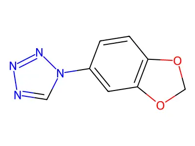 1-(1,3-benzodioxol-5-yl)-1H-tetrazole structure