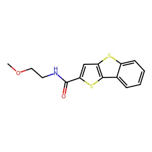 N-(2-methoxyethyl)thieno[3,2-b][1]benzothiole-2-carboxamide structure