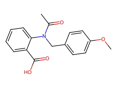 2-[acetyl-[(4-methoxyphenyl)methyl]amino]benzoic Acid structure