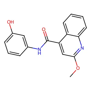 N-(3-hydroxyphenyl)-2-methoxyquinoline-4-carboxamide structure