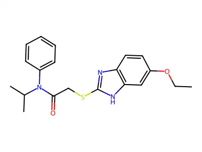 2-(5-Ethoxy-1H-benzoimidazol-2-ylsulfanyl)-N-isopropyl-N-phenyl-acetamide structure