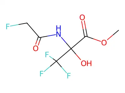 Methyl 3,3,3-trifluoro-2-[(2-fluoroacetyl)amino]-2-hydroxypropanoate structure