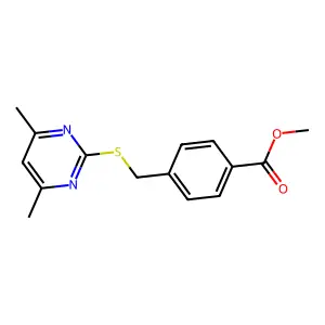 Methyl 4-[(4,6-dimethylpyrimidin-2-ylthio)methyl]benzoate structure