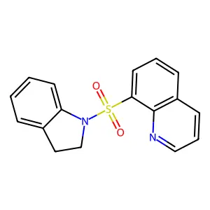 8-(2,3-dihydro-1H-indol-1-ylsulfonyl)quinoline structure
