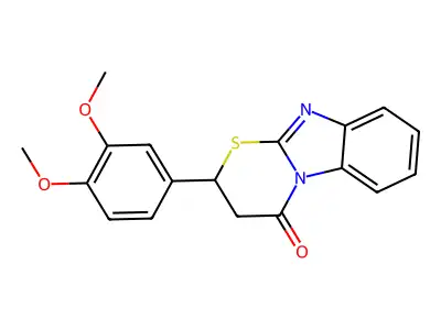 2-(3,4-Dimethoxy-phenyl)-2,3-dihydro-1-thia-4a,9-diaza-fluoren-4-one structure