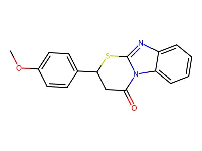 2-(4-Methoxyphenyl)-2,3-dihydro-[1,3]thiazino[3,2-a]benzimidazol-4-one structure