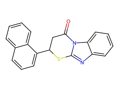2-Naphthalen-1-yl-2,3-dihydro-1-thia-4a,9-diaza-fluoren-4-one structure