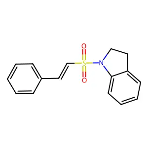 1-[(E)-2-phenylethenyl]sulfonyl-2,3-dihydroindole structure