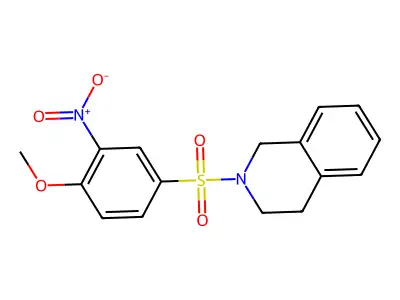2-((4-Methoxy-3-nitrophenyl)sulfonyl)-1,2,3,4-tetrahydroisoquinoline structure